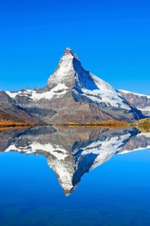 Matterhorn and mountain lake