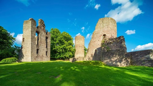 Castle ruin Krukenburg in Bad Karlshafen-Helmarshausen