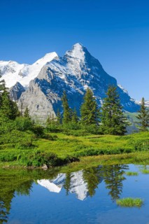 Eiger and mountain lake