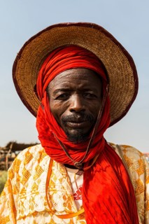 Portrait of a friendly Peul man