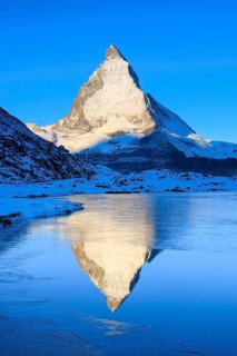 Matterhorn and mountain lake