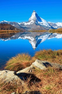 Matterhorn and mountain lake