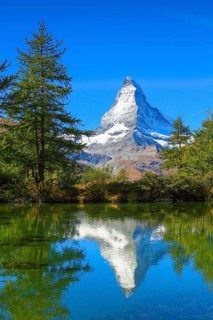Matterhorn and mountain lake