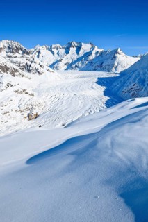 Wannenhoerner and Aletsch glacier in winter