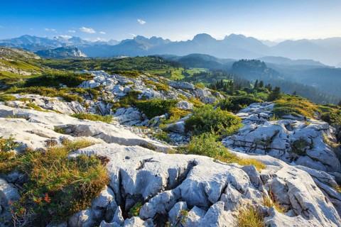 Karst landscape at the Pragelpass