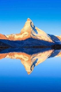 Matterhorn and mountain lake