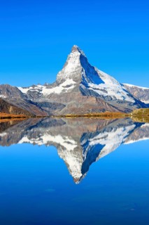 Matterhorn and mountain lake