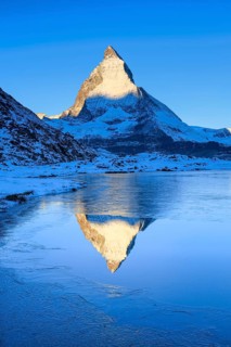 Matterhorn and mountain lake