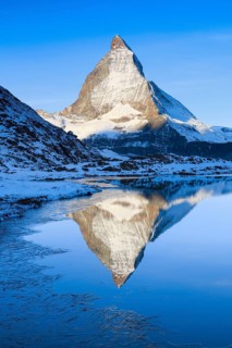 Matterhorn and mountain lake