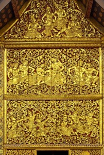Gilded depictions from the Lao version of the Ramayana