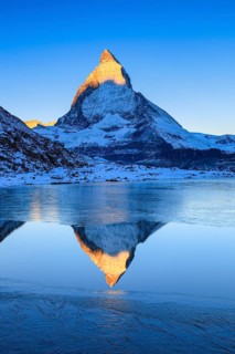 Matterhorn and mountain lake