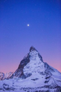 Matterhorn and starry sky