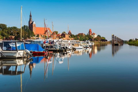 Elbe harbour in Tangermuende