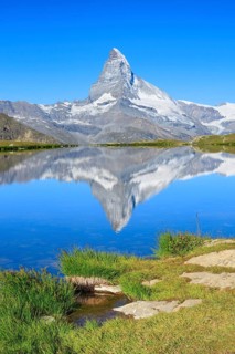 Matterhorn and mountain lake