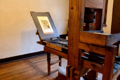 Printing press by Albrecht Duerer