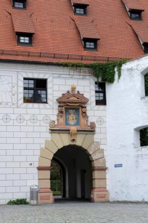 Main gate of the equestrian building of the Ulmer Zeughaus