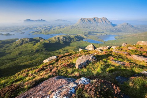 View of Suilven and Cul Mor