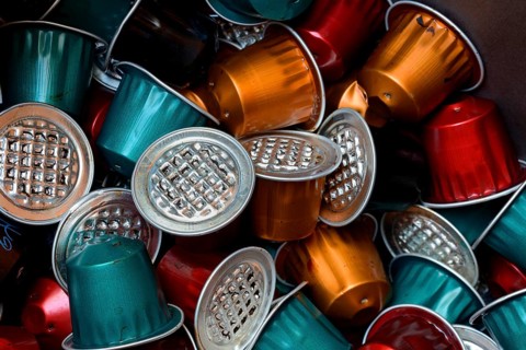Used coffee capsules