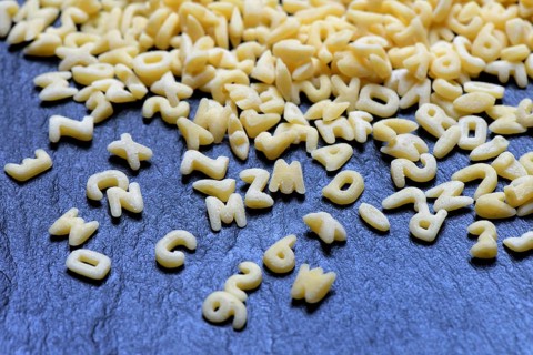 Letter noodles