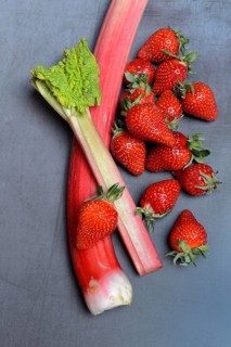Strawberries and rhubarb