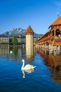 Chapel Bridge with Pilatus