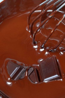 Melted dark chocolate