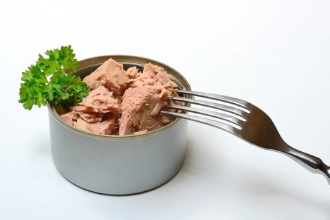 Pink canned tuna