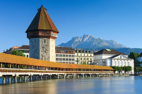Chapel Bridge with Pilatus