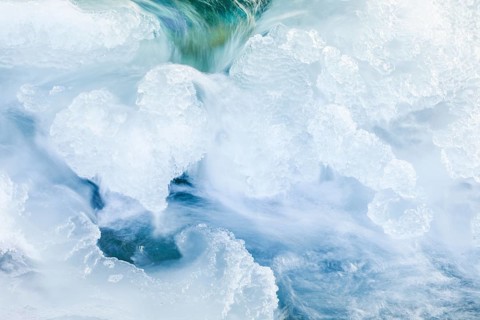 Ice detail in heart shape