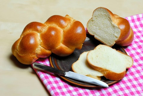 Butter plait on plate
