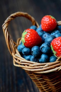 Strawberries and blueberries