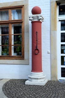 Pillory at the old town hall