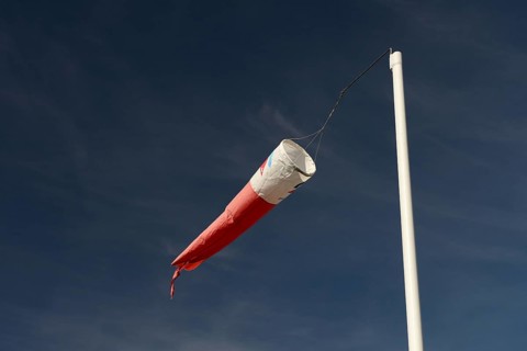 Windsock on mast