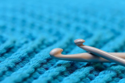 Crochet hooks with potholders