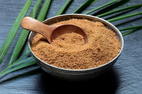 Coconut blossom sugar in shell
