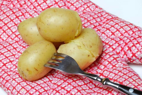 Jacket potato with fork