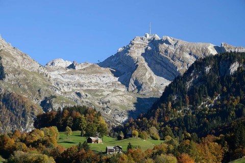 Saentis with transmitter tower