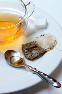 Cup of tea with tea bag