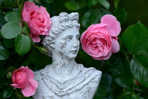Bust with roses