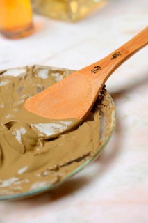Red clay mixed with water
