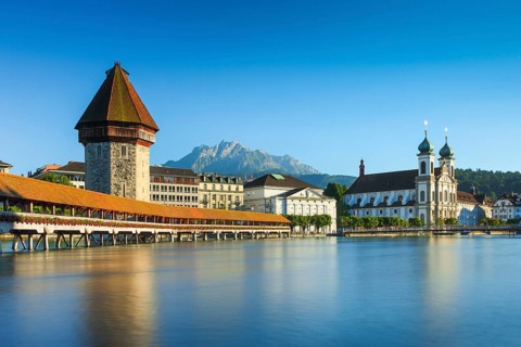 Chapel Bridge with Pilatus