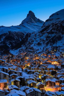 Village of Zermatt and Matterhorn