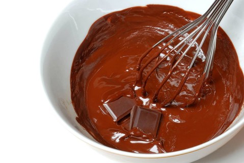 Melted dark chocolate