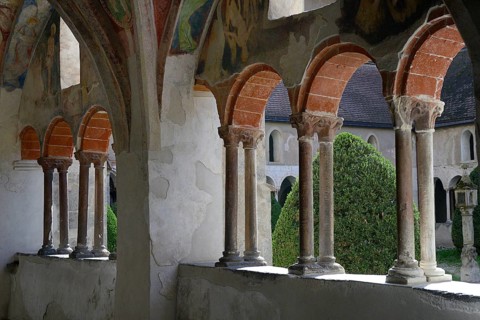 Cloister in the cathedral with wall paintings