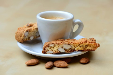 Cantucci and cup of espresso