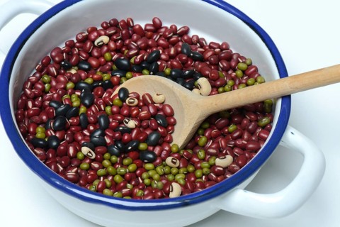Various dried beans in bowl