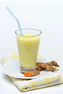 Turmeric-milk in glass