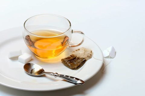 Cup of tea with tea bag