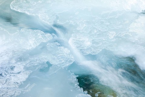Ice detail in heart shape