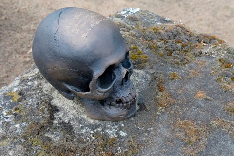 Bronze skull